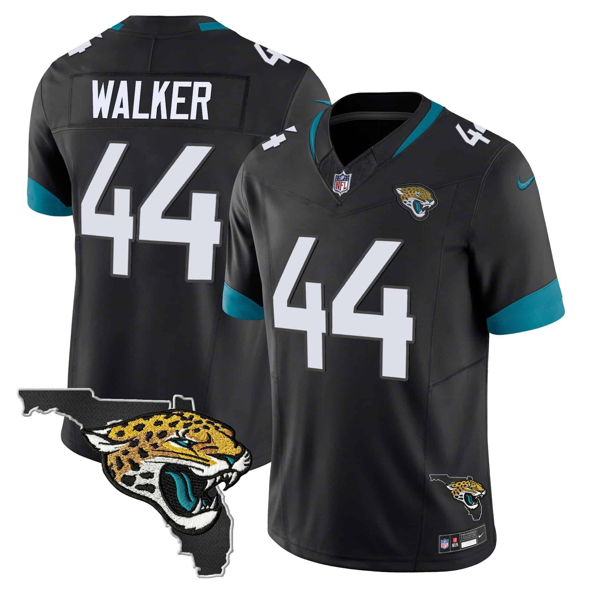 Men Jacksonville Jaguars #44 Walker Black 2024 Nike Florida Patch Vapor NFL Jersey style 1->indianapolis colts->NFL Jersey